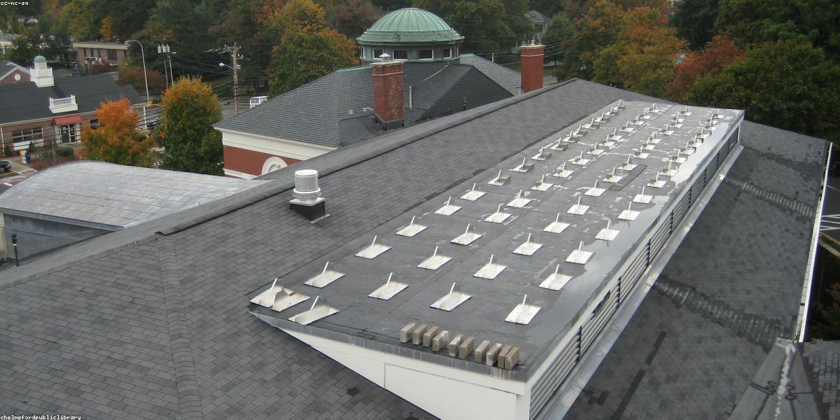 Solar panels on residential roof